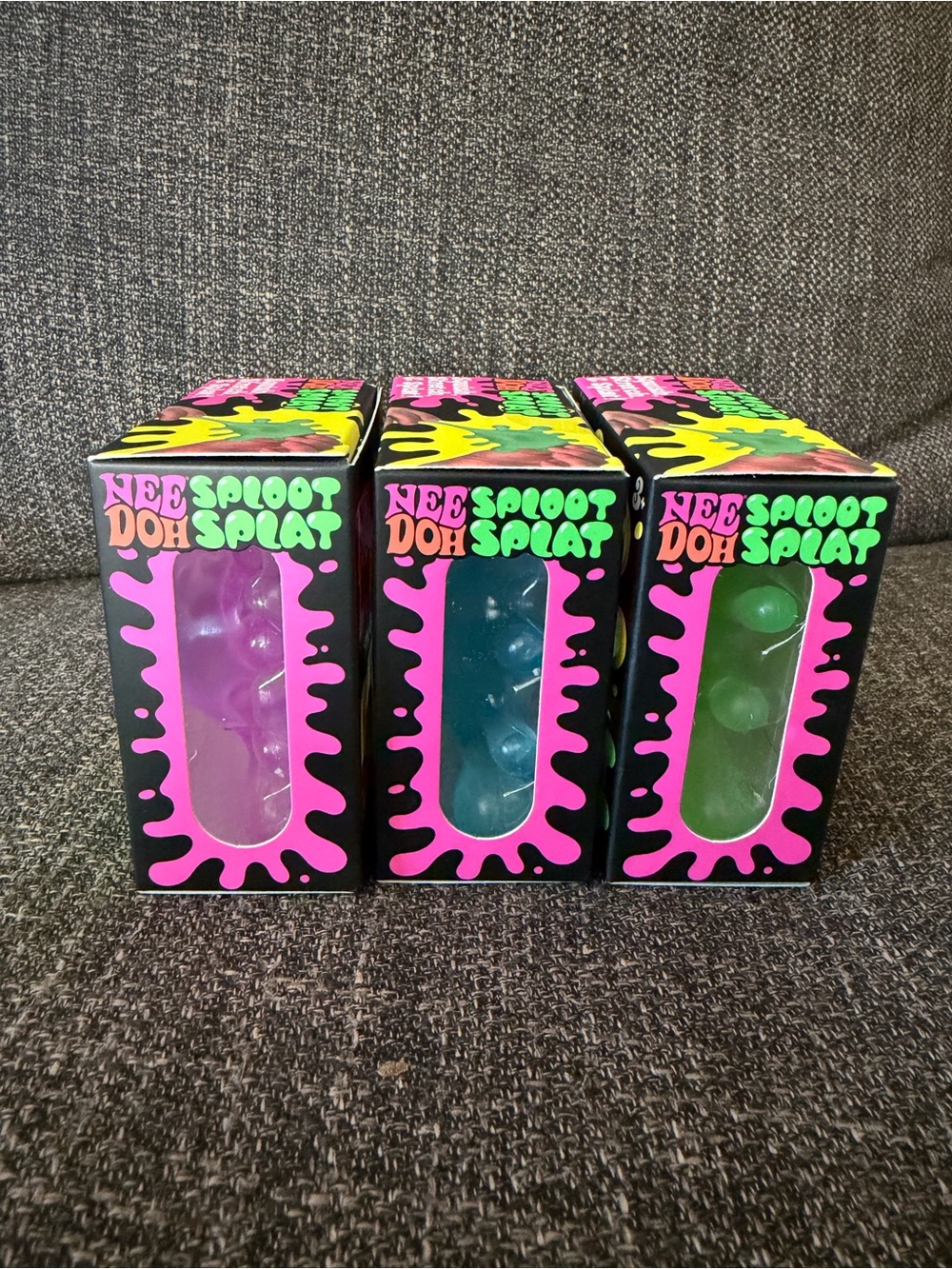 NeeDoh Sploot Splat Squishy - Blue, Green, Purple - Picture 3 of 4